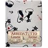 Tex family telo arredo copritutto gran foulard copriletto copridivano tessuto Dory gatti gatto nero - 2 piazze - cm. 260x280