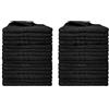 IlGruppone Set 5/10/20/30 Teli 50x90Cm Asciugamani Neri Professionali Parrucchiera Salviette Telo Nero Con Tintura Indanthrene 380Gr - Nero - 30 Pezzi