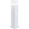 Generico UNIVERSO B440 PORTALAMPADA PALO DA GIARDINO QUADRATO CON FISSAGGIO A TERRA PER LAMPADINE E27 (BIANCO)