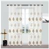 Generico Tende Damascate da interno coppia 280x140 cm occhielli 4 cm coprenza media per balcone o finestra per ambienti moderni o classici tessuto leggero decorativo (Oro)