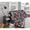 IlGruppone Completo Letto Lenzuola, parure, Flanella Calda e Morbida,Made in Italy Anti Pilling Felpato Flanellato -1 Piazza- Tirolo514