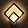 Partenopeautensili® Applique a led lampada per interno moderna doppio rombo luce da parete a muro lampada 12W illuminazione by universo (12W, Luce Calda 3000K)