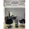 rivestiiltuogarage Lampada Led nido d'ape esagonale barber shop carrozzeria studio tatoo soffitto parete detailing officina (240x126 cm)