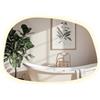 Tulup Specchio con Luci 78,5x57 cm Decorativo Retroilluminato LED Ondulato Senza Cornice per il Bagno, Camera da Letto e Soggiorno Forma Irregolare Montaggio a Parete Bianco Neutro