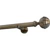 Sento Kit Bastone per Tende in metallo 25mm Ottone Antico Modern Montaggio Muro 200 cm (1x200cm) BONA