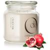 CERERIA DEL ROSSO Candela Profumata Giara Media Cera di Soia 100% Naturale Aromaterapia Profumo Intenso Fino a 90 Ore Idea Regalo Occasione Made in Italy 3 Stoppini Cotone (Melograno)