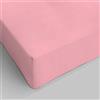 SpazioTessile - Lenzuolo con Angoli Matrimoniale Cotone Certificato Oeko-Tex, Lenzuola Matrimoniali Cotone con Elastico, Lenzuolo Sotto con Angoli, Made in Italy - 160x210 Angolo H25 cm, Rosa