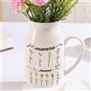 jewelora Regalo per la Mamma Nonna Regalo per la Festa della Mamma Vaso in Ceramica Personalizzato con Nomi Vaso da Fiori con Incisione per Moderno Della Casa (A)