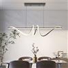 Mikeru Lampada a Sospensione Moderna da Tavolo da Pranzo, 100cm Colore Nero Da Cucina Bar Luce Creativa a LED Colore 10%-100% Dimmerabile Lampadario a Sospensione 3000/4500k/6000k per Cucina