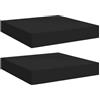 vidaXL Mensole a Muro 2 pz Nere 23x23,5x3,8 cm in MDF