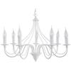 SOLLUX lighting Lampadario a Sospensione - Lampada a Soffitto in Acciaio - 7 Paralumi - Lampada LED - Bianco Minerwa