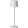 LUMISKY / LUMIJARDIN Lampada da scrivania touch senza fili in alluminio, bianca, a LED, con luce bianca, dimmerabile, modello Kelly White, altezza 39 cm