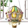 Generico Lanterna Solare a Mongolfiera | Lampada Decorativa Esterna Portatile - Lanterna Decorativa Luminosa 2D per Compleanno Mamma Giardini Terrazze Feste Percorsi