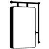 XILYZMO Scatola Luminosa Bifacciale Sign Stand, LED Light Box Negozio Insegna, Esterno Retroilluminato Menù Board, Montaggio A Parete Telaio Metallo Tabellone per Negozio(Black-A,70x40cm)