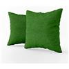 LARA MORADA Coppia 2 Fodere Cuscini arredo Tinta Unita Art Imperial in Tessuto loneta in Cotone con Chiusura a Zip a Scomparsa (Verde, 50 cm x 50 cm)