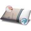 GEEMMA s.r.l. Cuscino Memory Fresco, Rigido ma Avvolgente, Modello saponetta e cervicale, Alto 12 cm per 40x70 cm con Tessuto rinfrescante Cooler