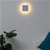 KOSILUM - Lampada LED quadrata con bordi arrotondati, luce bianca calda, illuminazione soggiorno, camera da letto, cucina, corridoio, 6 W, 732 lm, LED integrato, IP20