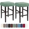 LIULIWEIFA 30x40cm Fodera/Copri Coprisgabello Quadrato Con Elastico Sgabelli da bar Rettangolare Coprisedili lavabili per Cucina sgabello sedia pianoforte panca sedile protezione,Verde,2pcs