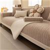 Generico Copridivano Antiscivolo per Seduta, Copridivano in Chenille Morbido Coperta per divano e divano Universale Sofa Cover Antimacchia Lavabile Antiscivolo(Coffee,70x70cm)