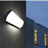 Partenopea® Applique lampada da parete a LED luce per muro da esterno impermeabile IP65 rettangolare design moderno (Luce bianca fredda 6400K)