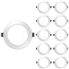 HYBEC CLAR - Faretti LED da Incasso 7W 6500K per Cartongesso, Plafoncini a LED per Soffitto, Illuminazione da Incasso Moderna, Montaggio Facile (Pack 10)