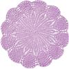 BOMHCS Centrino Rotondo in Pizzo Floreale, Fatto a Mano all'Uncinetto, 30,5-35,6 cm, Sottobicchiere da Cucina (Viola Chiaro, Pack of 1 PC, 12 in to 14 in)
