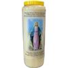 casaesport Madonna medaglia miracolosa Candela di preghiera a vasetto Novena 18 x 7 cm 100% Vegetale Combustione 9 giorni - 216 ore