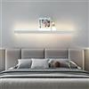 GZZBMY LED Applique da Parete Interni Lampada da Parete Moderno Lampada a Muro Acrilico Lunga Striscia 2700K/4500K/6500K Alluminio per Soggiorno Corridoio Camera da Letto (Bianco Luce Neutra,150cm)