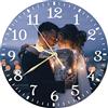 S&H&OU Orologio da parete personalizzato, orologi da parete con foto per l'arredamento del soggiorno con foto, orologio da parete silenzioso per bambini, orologio da parete con foto personalizzata