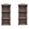 GUTE LINES Organizer Armadio da Appendere, Mensole da armadio, Portatutto con 3 Scomparti, Per Cappello, Calze, Mutande, Asciugamani, 60 x 30 x 30cm (2 PCS - Lilla)