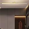 TZSMUM Moderne Plafoniera LED Soffitto Lineare Design Lampada da Soffitto Semi Incasso Plafoniera Lunga Decorativa Alluminio per Camera da Letto Corridoio Soggiorno (Oro-Luce Calda,60cm)