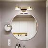 Chao Zan Applique LED Moderna da Bagno, 8W, 3 Temperature di Colore 3000K/4000K/6000K, Lampada da Specchio Oro, 220V, Illuminazione per Interni, Testa di illuminazione regolabile (2 teste)