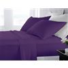 BANZAII TEXTILE INNOVATOR ONLINE Banzaii Completo Lenzuola Singolo 100% Puro Cotone Alta qualità Made in Italy (per materassi 80/90 cm, altezza fino a 30 cm) Viola