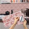 A.Monamour Adesivi per Piastrelle da Parete Adesivi per Mattonelle Autoadesivo Marmo Mattone Effetto 3D Impermeabile PVC Decorazione Murale per Cucina Bagno Lavanderia 15cmx30cm