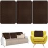 BOBASH 3pcs divano copertura poggiatesta in poliestere Copridivano, Copridivano con Penisola, 57x38cm, Antiscivolo, Antimacchia, Antipelo, Copridivano Moderno, Copridivano Chaise Longue Antigraffio, marrone