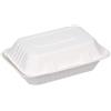 GRADISCO - Contenitore compostabile in polpa di cellulosa da 1000ml - Vaschetta rettangolare con coperchio a conchiglia in bagassa adatta a contenere alimenti caldi e freddi - misure 23x15x4,5 (50)
