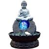 Uziqueif Buddha Seduto Meditation Fontana da interni, cascata, fontana da tavolo per interni Zen Meditazione, decorazione rilassante per casa, ufficio, camera da letto,Grigio,Buddha D