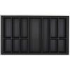 ORGA-BOX VII Design impiego di posate nero 826 x 474 mm cassetto di posate per Beeck Siematic Schröder Küchen uvm. Con corpus di 90