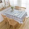 Anevous Tovaglia lavabile, impermeabile, 90 x 140 cm, facile da pulire, in plastica, elegante tovaglia cerata, per sala da pranzo, soggiorno, balcone, giardino, blu e bianco