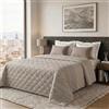 Dorian Home Trapunta Estiva Letto Singolo 100% Puro Cotone Certificato Sambuco Nocciola