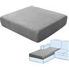 SHUOJIA Fodere per Cuscini per Divani, Protezioni per Cuscini per Sedili in Tessuto di Velluto Elasticizzato,Cuscino per Divano Fodera per mobili Coprisedile per Divano (Grey,Chaise Longue)