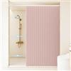 Single tree forest Tenda da Doccia Magnetica Pieghevole per Bagno, Lino Spesso con Ganci - Adatta per vasche da Bagno- W150xH200cm-Pink