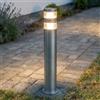 Lindby Lampada LED da esterni (Moderno) colore Grigio, in Acciaio Inox lampadina inclusa lampioncino paletto luminoso lampada viale lampione