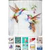 arteneur® - Tenda da doccia antimuffa, 180 x 200 cm, Öko-Tex Standard 100, orlo zavorrato, non trasparente, impermeabile, lavabile, con 12 anelli, motivo: colibrì