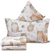 Smart Deco Home Completo letto lenzuola federe letto stampa fantasia 100% Cotone Made in Italy MATRIMONIALE MIAO
