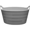 Garronda Cesto Multiuso in Plastica Flessibile 15 L per Casa Bagno Giardino e Giochi Bambini con Manici Ergonomici Organizzazione e Trasporto Grigio GD-0181
