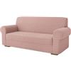 SaRani Copridivano Galaxy in Tessuto Bolle Elasticizzato, Vestibilità Universale, Copertura Totale del divano (Rosa, Tre posti)