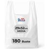 Generic GM - Kg.4 Buste Spesa Biodegradabili con Manico, 29x52 cm, Circa 200 Pezzi Totali, Shopper Bianche Compostabili Per Alimenti, Sacchetti Extra Resisenti, Buste per Rifiuti Organici (MISURA MEDIA)