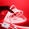 HEGEHE - Striscia LED Neon COB 220V Dimmerabile [20m, Rosso], IP65 Impermeabile Flessibile, 288 LEDs/M Striscia LED Silicone Tagliabile CRI85+, Decorazione per Casa/Negozio