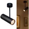 Planetitaly Faretto LED da Soffitto con Asta Orientabile GU10 SPOT Luce per Penisola, Cucina, Quadro, Museo, Galleria Arte, Vetrina, Negozio, Lampada Sostituibile, Facile Installazione, 230V (Nero)